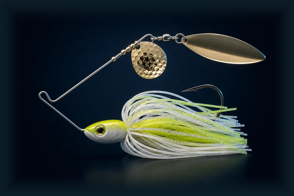 Unbranded spinnerbait with metal blades