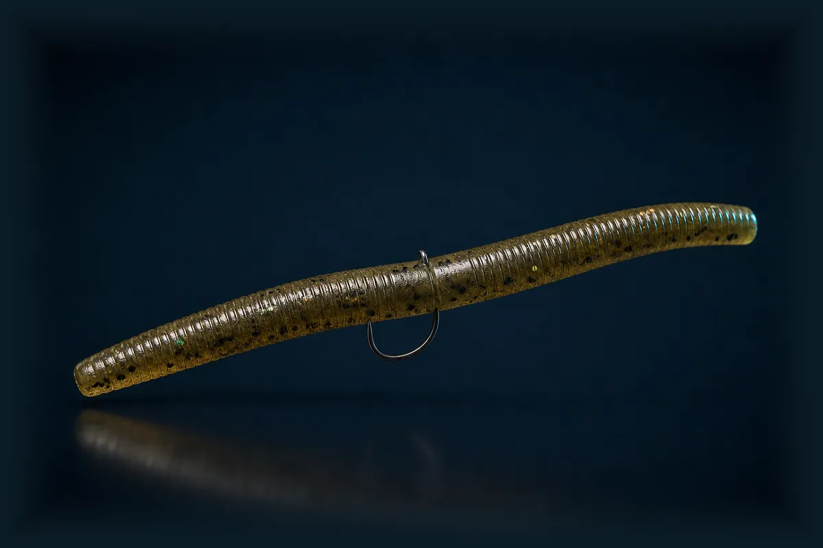 Unbranded wacky-rigged stick worm
